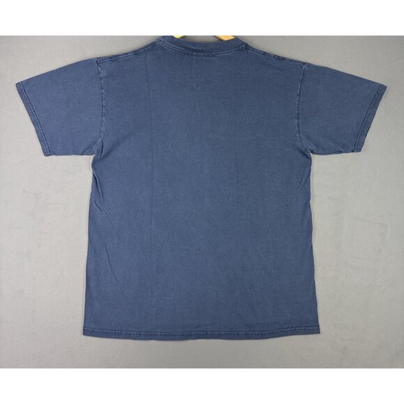 Vintage Nutmeg NCAA Notre Dame Fightin' Irish Fade Navy Blue Shirt Large Sports - Picture 2 of 10